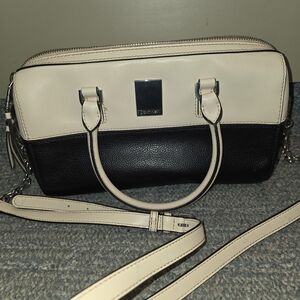 Calvin Klein Black and Cream Women's Bag